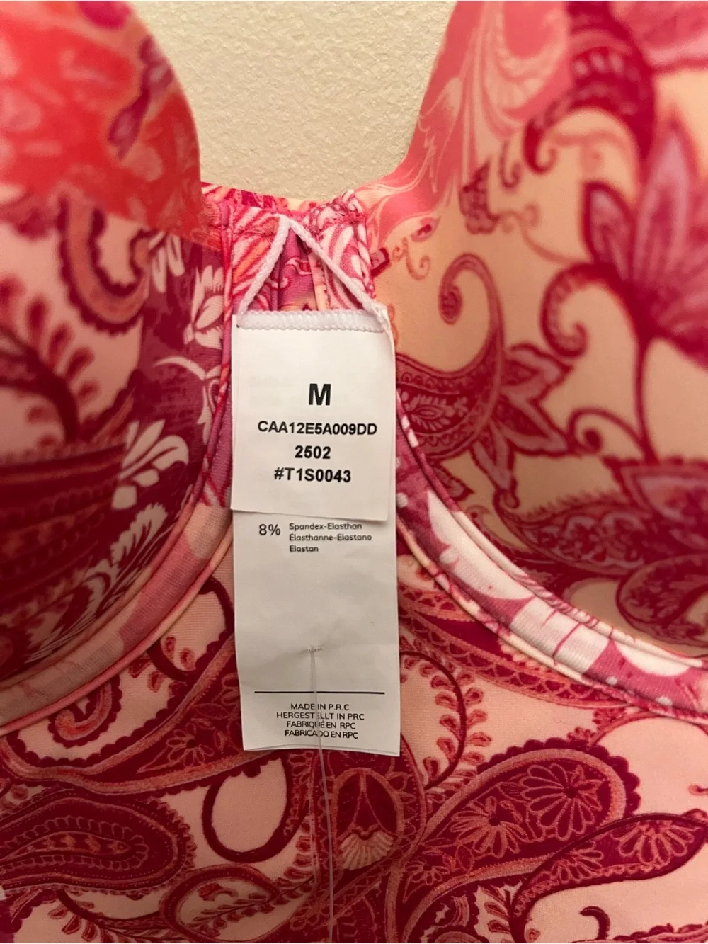NWT Cupshe x JJD Island Fresco Paisley One-Piece Swimsuit Women's Size Medium